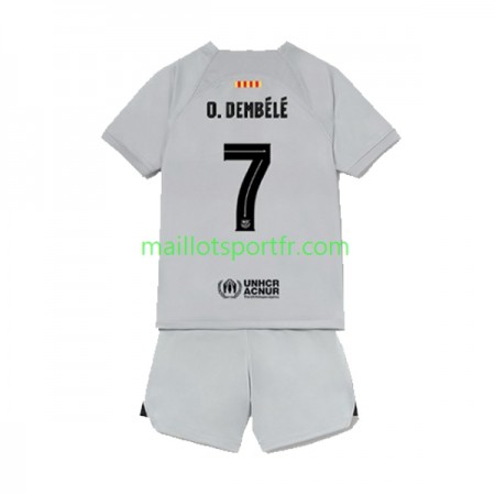 Maillot de Foot FC Barcelone Ousmane Dembele 7 Enfant Troisieme 2022/23
